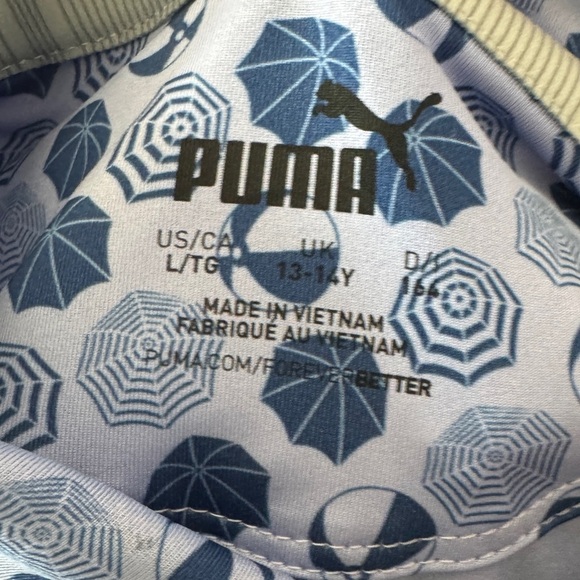PUMA BOYS NWT Mattr Beach Print Lavender And Blue‎ Beach Balls Umbrellas Size L - Picture 4 of 9